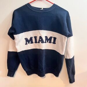 Vintage 1970s 1980s Miami Colorblock Crewneck